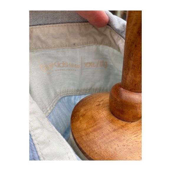 Gap Kids Chambray Button Down Shirt Short Sleeve - Picture 11 of 12